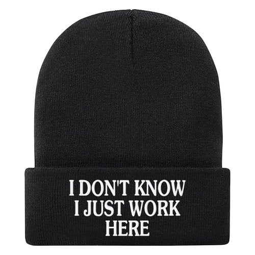 Funny Beanie for Men and Women,Cool Embroidered Knit Hat Warm Winter Funny Hat