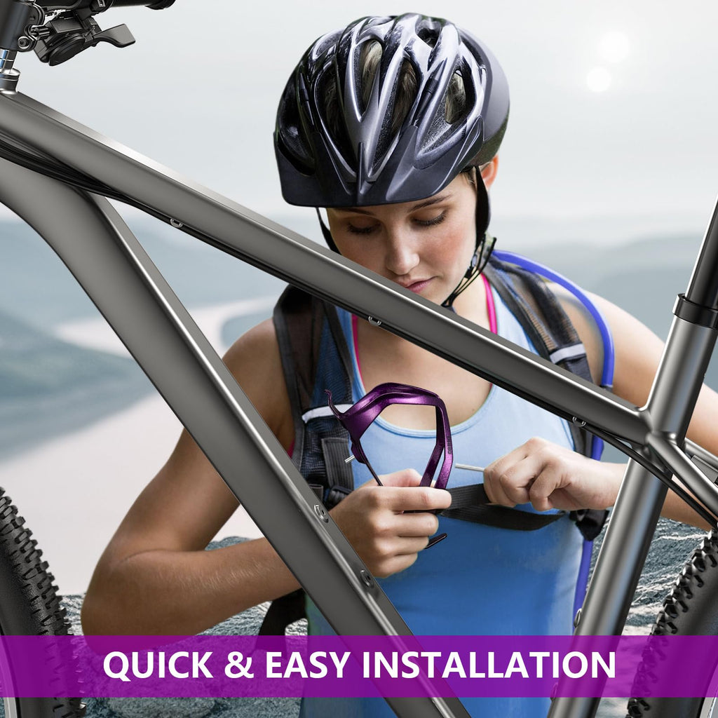 Corki Bike Water Bottle Holder, Bicycle Water Bottle Cage 1 Pack Purple
