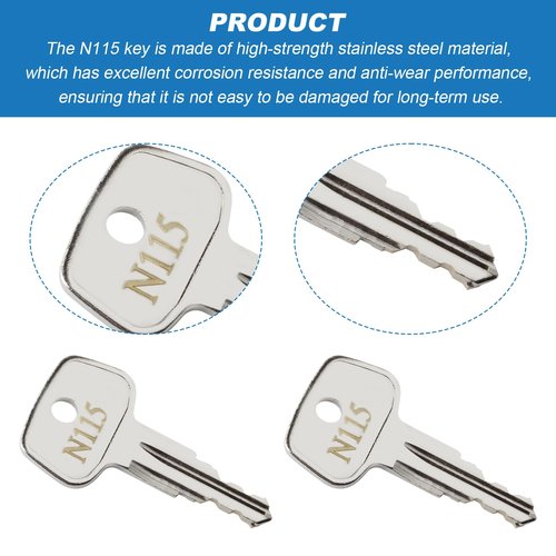 N115 Key Replacement for Thule Rack Core, Key Cylinder for Bike Rack Lock, Roof Cargo Lock, Roof Rack Locks, Cross Bars, Towers, Ski Rack Etc