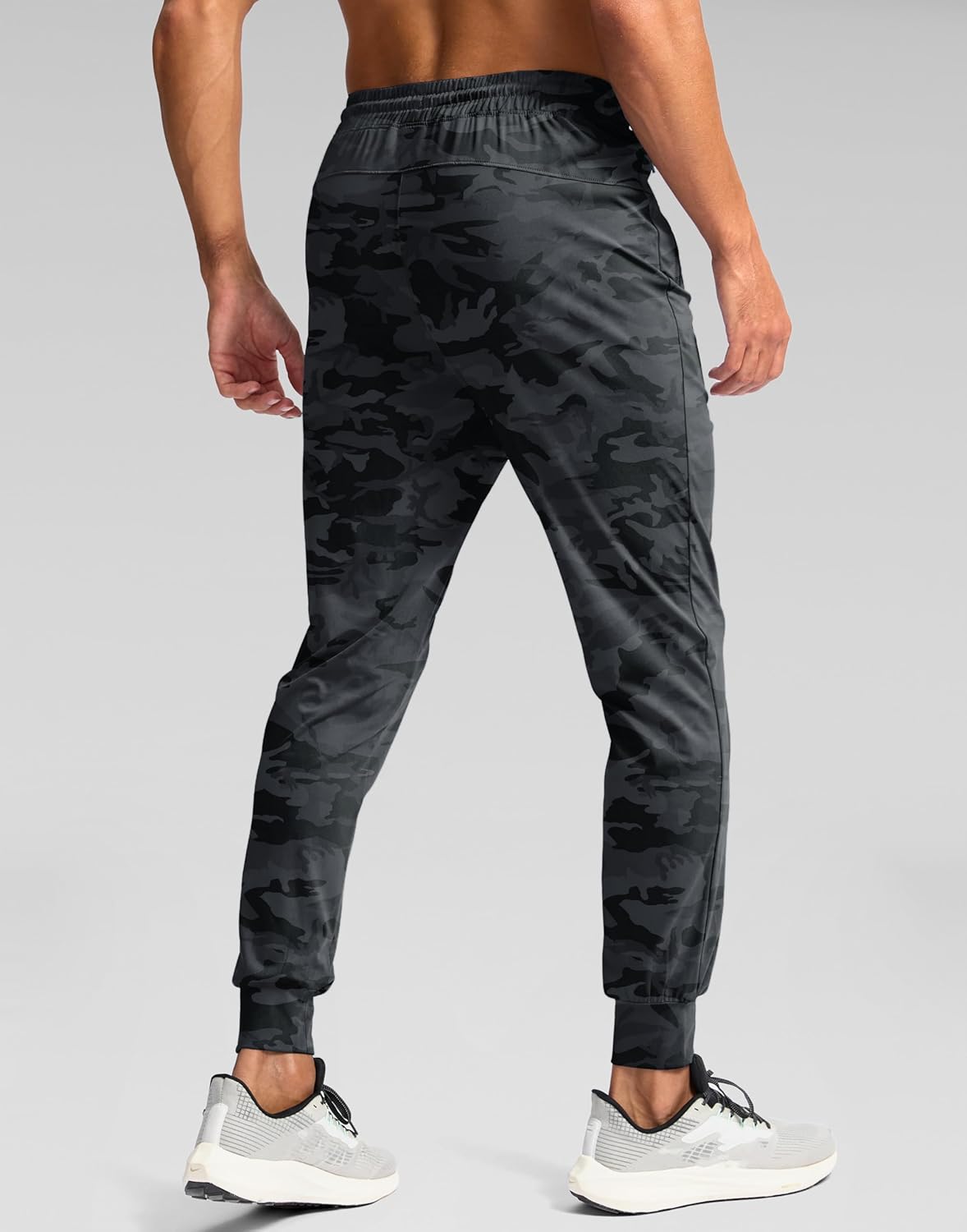 Pudolla Men's Lightweight Jogger Sweatpants - 4-Way Stretch with Pockets for Athletic Workouts