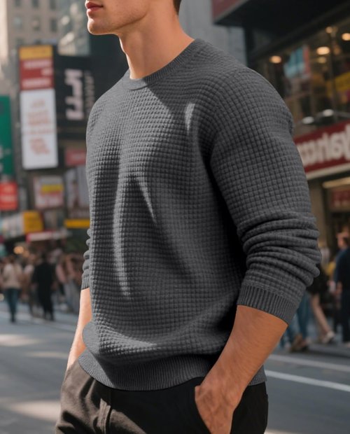 LIZALIG Men's Tee - Breathable Solid Color Round Neck Shirt for Gym & Casual Wear