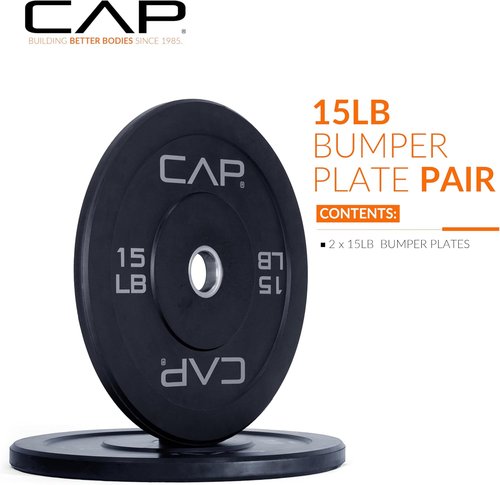 CAP Barbell Rubber Olympic Bumper Plate - Durable Weightlifting Equipment | Multiple Colors Available
