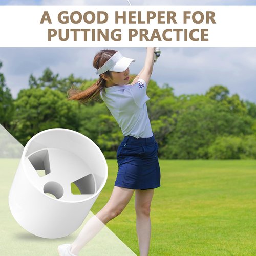 4PCS Golf Hole Cup,ABS Ivory White Plastic Golf Cups,Dimension 4" Depth, Diameter 4 1/4 inches,Fits PGAL|PGA|USGA Regulations,for Backyard Practice