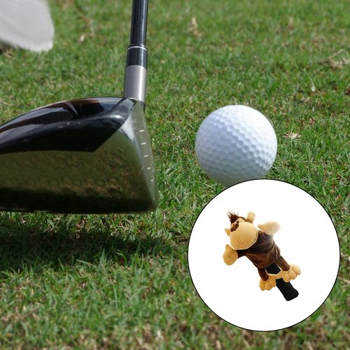 SM SunniMix Soft Plush Golf Club Driver Headcover, Cute Animal Golf Wood Headcovers, Women Men Golfer Gift & Golf Bag Accessories - Monkey