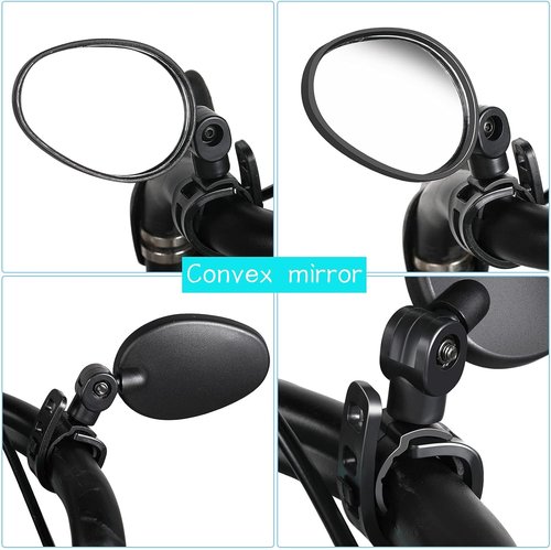 Hestya 360-Degree Adjustable Bike Mirror - Safe Rotatable Handlebar Accessory | 2 Pcs Set
