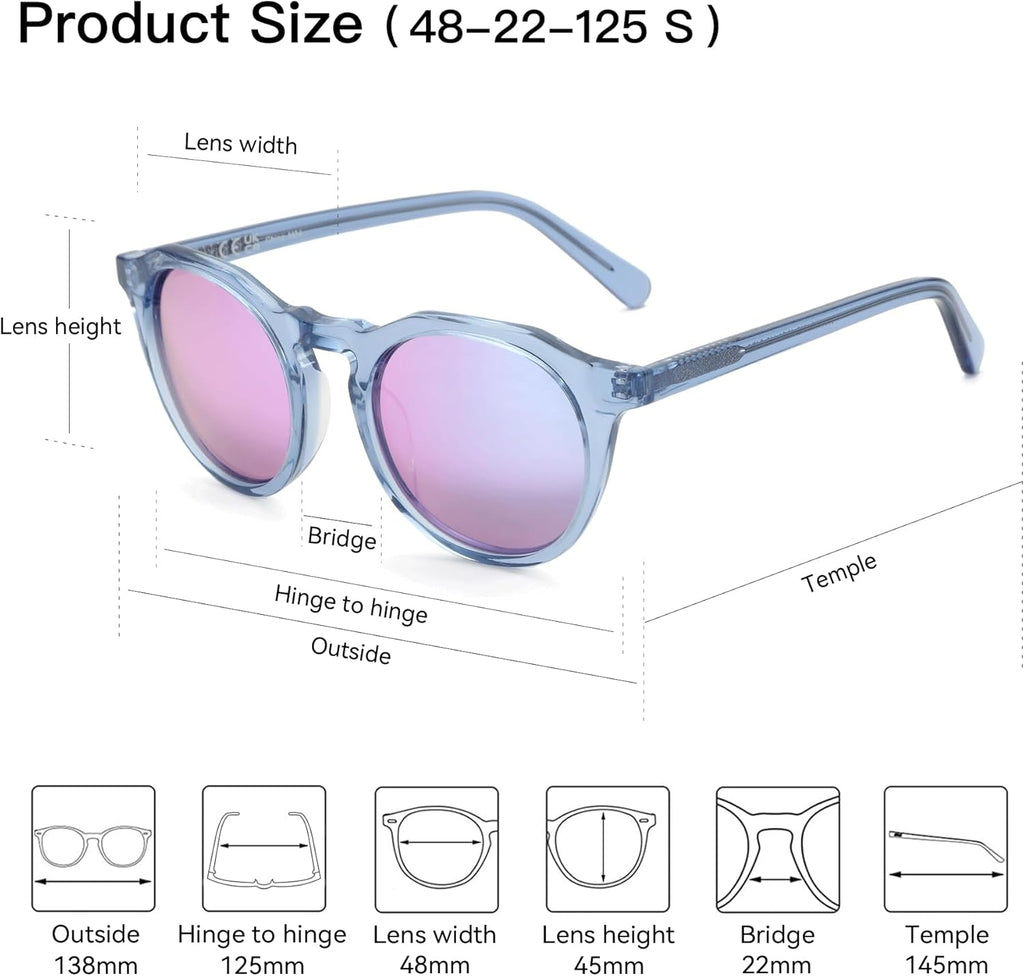 ZENOTTIC Vintage Round Polarized Sunglasses - UV400 Protection for Men & Women | Stylish & Durable
