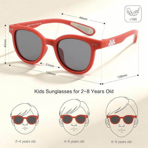 EYEBUDDY Kids Polarized Sunglasses - UV Protection for Ages 2-8 | Stylish & Durable Design