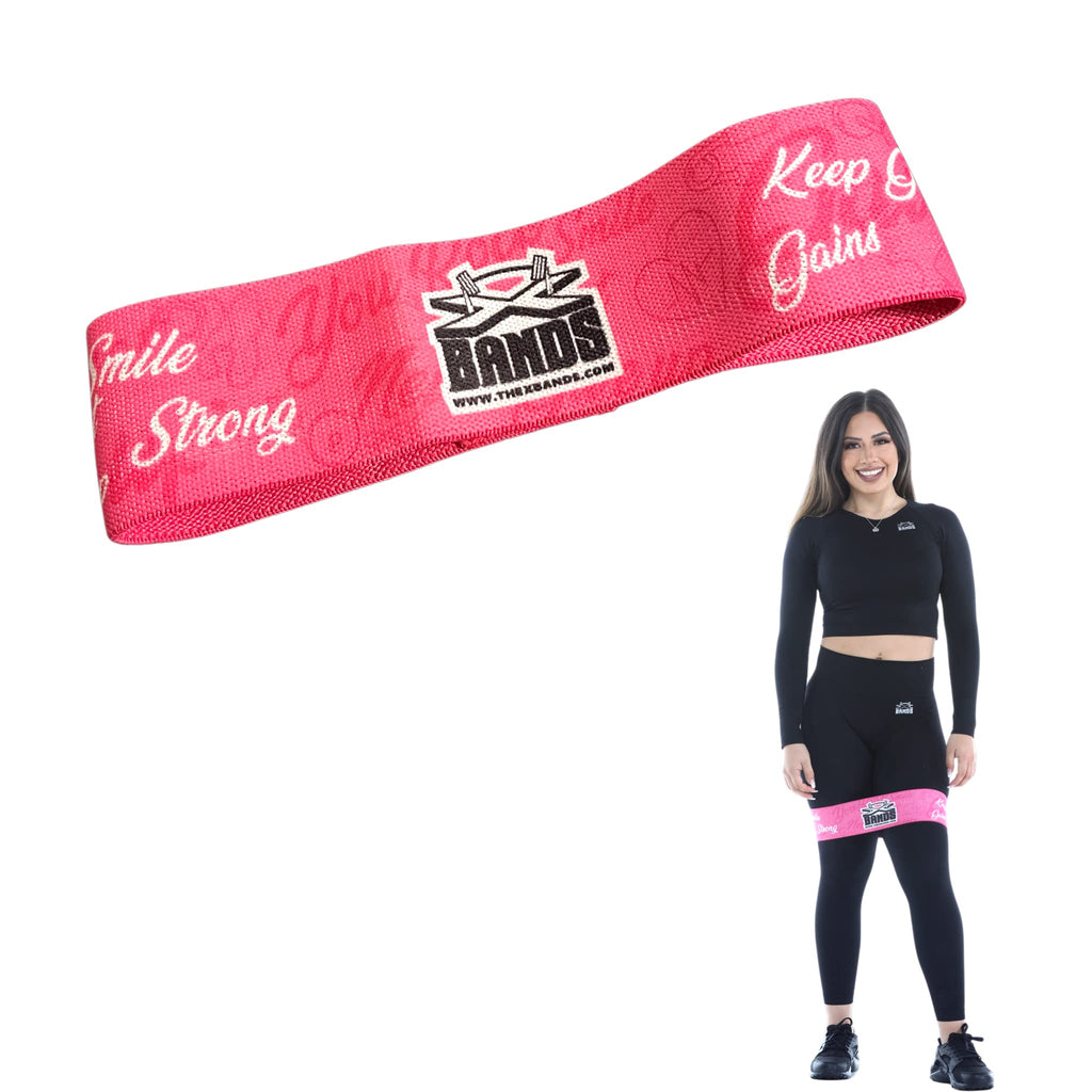 THE X BANDS Booty Bands - Heavy Resistance Bands - Booty Band - Yoga Bands - Legs Workout - Yoga Burn Booty Challenge - Butt Builder - Booty Loop Bands - Resistance X Bands - 40 lb Pink L/XL