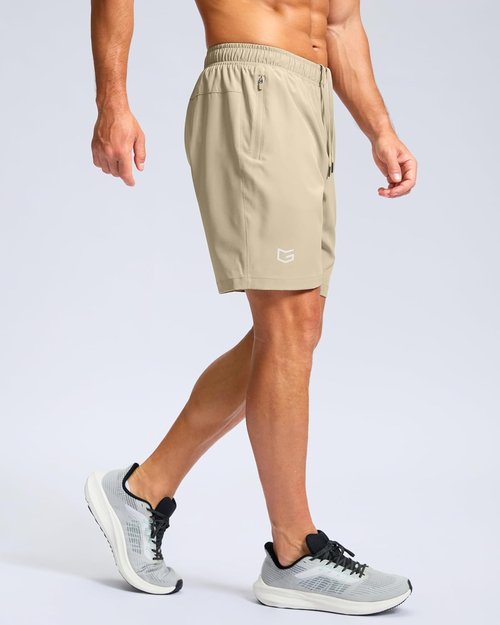 G Gradual Men's Athletic Running Shorts - Quick Dry Workout Shorts with Zipper Pockets | 7"/5"/9" Sizes
