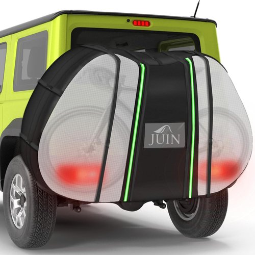 JUIN Bike Covers - Heavy Duty Waterproof Bicycle Cover for Mountain Bikes | Fits 2 Bikes (Clear)
