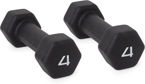 CAP Barbell Dumbbell Weights - Black Neoprene Coated Set for Enhanced Grip and Comfort