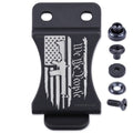 HolsterSmith KYDEX Belt Clip for Holsters & Sheaths – (FOMI Design - w/USA Flag - We The People/AR) - (Fits 1.50in Belts) - (Inside-The-Waistband/IWB) - (USA Made) - (w/Mounting Hardware) - (1 Pack)