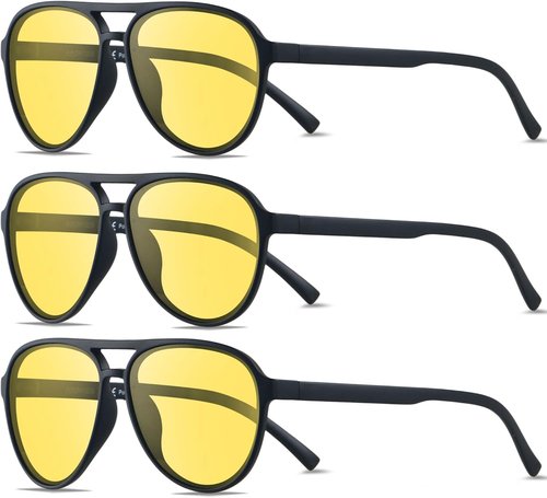 ANDWOOD Retro Polarized Aviator Sunglasses - Classic 70s Vintage Style for Men & Women | Trendy Square Design
