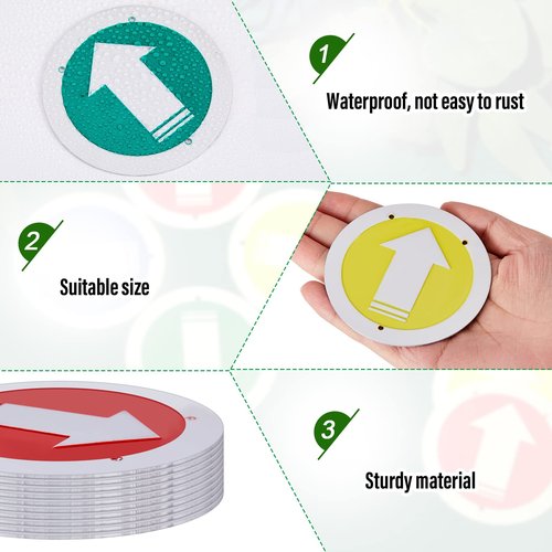 Amylove Trail Markers Reflective Trail Marker Pack Bright Trail Marking Reflectors for Hunting Hiking Driveway Camping Walking Backpacking Outdoors, Blue Green Red and Yellow (40 Pcs)