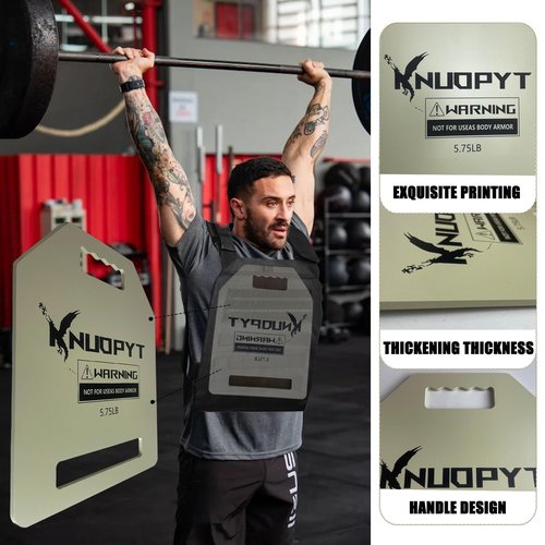 KNUOPYT Tactical Weights Plates 2PCS,Weighted Plates for Vest,Tactical Plate 5.75 LBS for Strength Training,Hiking,Trekking,Heavy Workoutand Running Exercises.