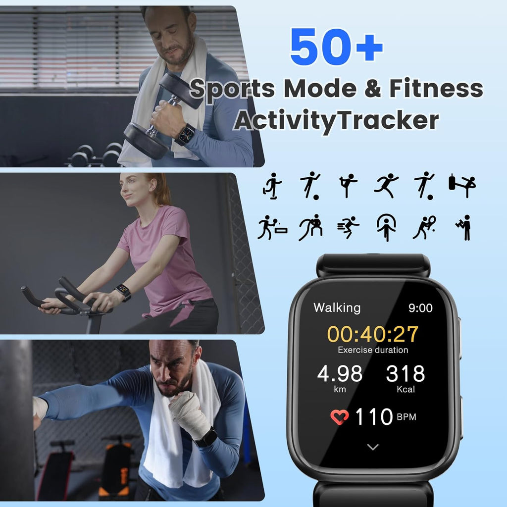 S7 Smart Watch - Blood Pressure Monitor with Air Pump Cuff | 1.95'' Display, Sleep Tracking & Sports Mode