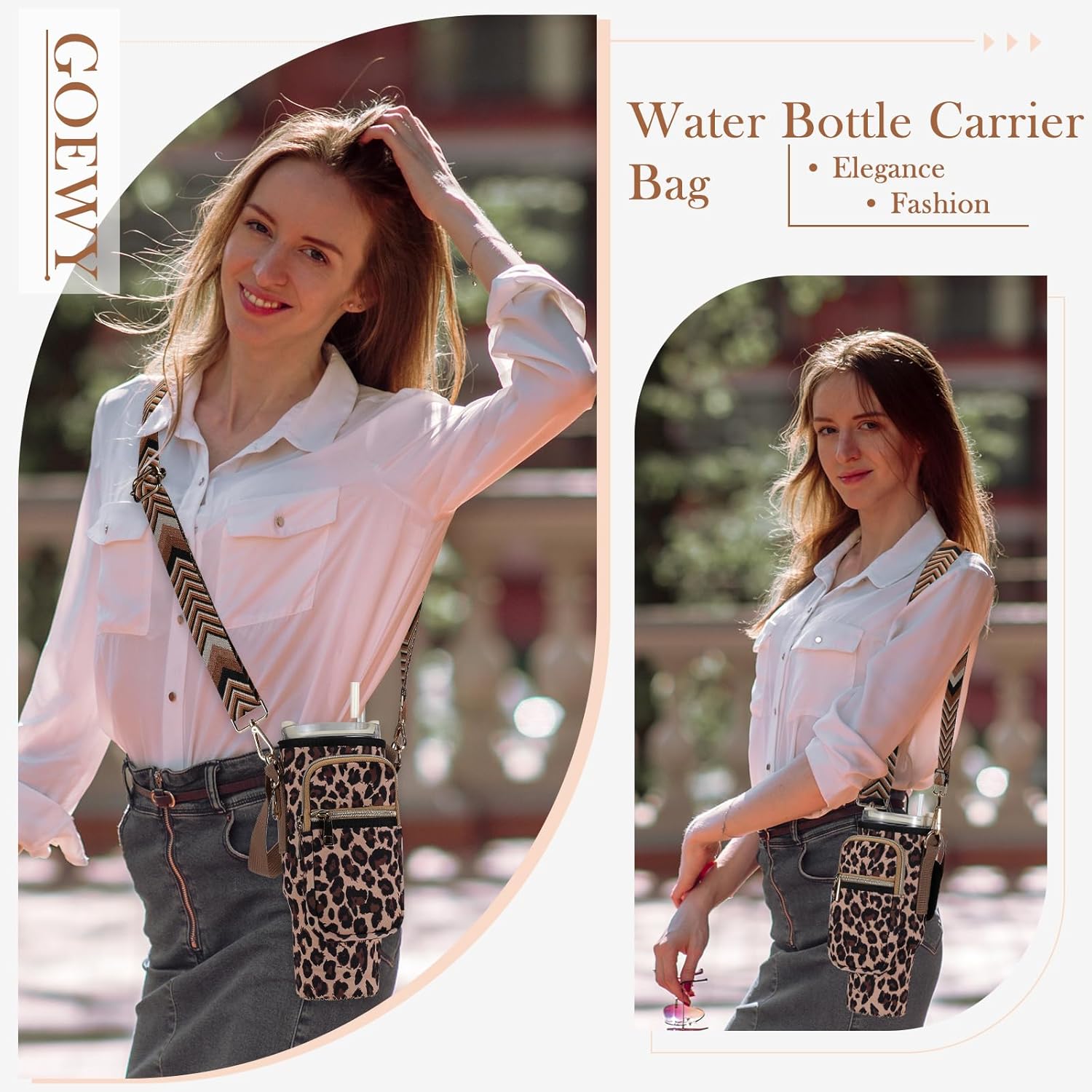 Stanley Water Bottle Carrier Bag - Neoprene Holder with Phone Pocket & Adjustable Strap | Fits 40/30 oz Tumblers