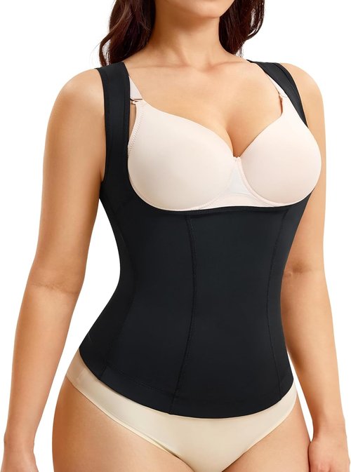 Nebility Womens Tummy Control Shapewear Tank Tops Underbust Body Shaper Compression Camisole Tops