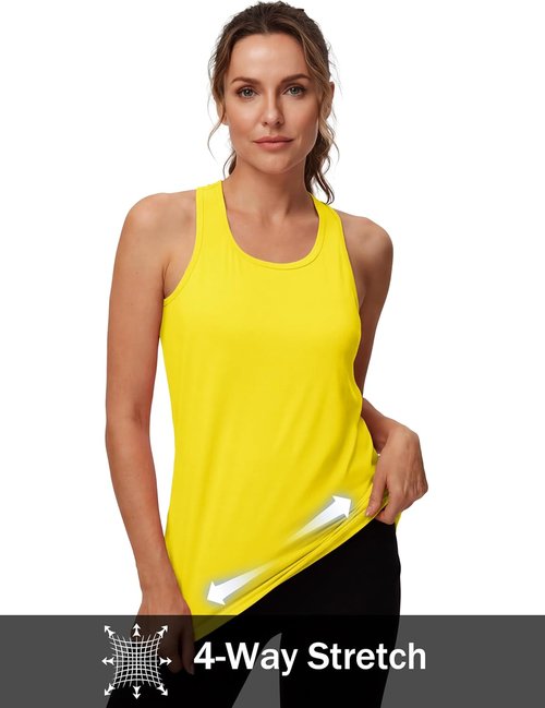 MAGCOMSEN Women's Workout Tank Tops - Racerback Sleeveless Athletic Yoga Gym Top | Ideal for Running & Pilates