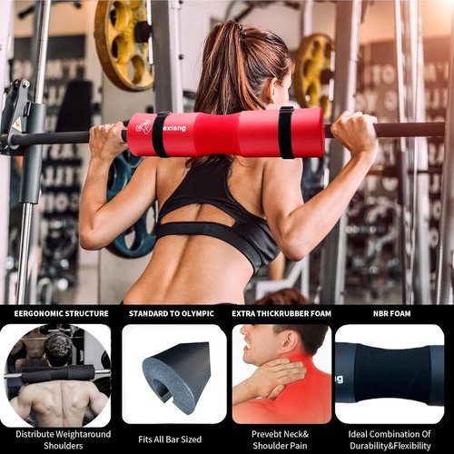 **Skiennix Barbell Pad Set - Ultimate Squat & Hip Thrust Support - Fits Olympic Bars & Smith Machines**