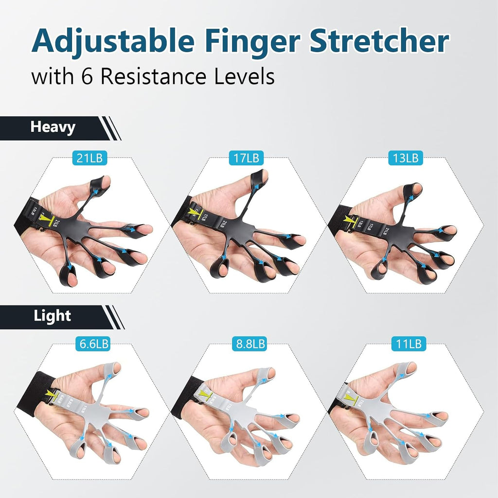 Skiennix 13 PCS Grip Strength Trainer Kit - Hand Gripper & Forearm Strengthener for Muscle Building & Recovery