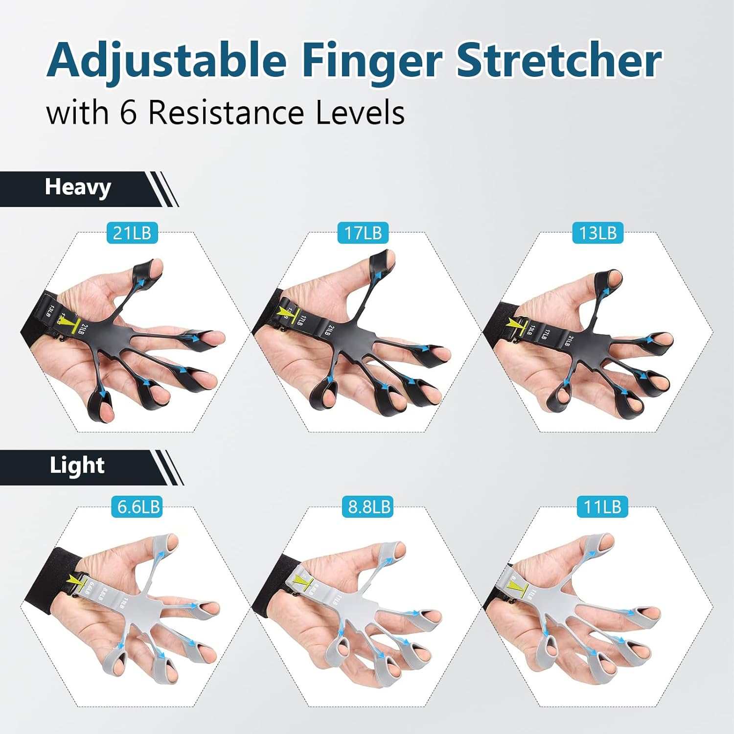 Skiennix 13 PCS Grip Strength Trainer Kit - Hand Gripper & Forearm Strengthener for Muscle Building & Recovery