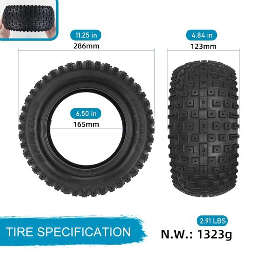 MZBZYU 12x4.50-6.5 Tire for K8 Scooter, 12x4.5-6.5 12in Electric Scooter Tire with Off-Road Tread, 12 x 4.50-6.5 Llantas Vacuum Electric Scooter Nylon Tire Replacement