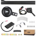 10L0L Golf Cart Turn Signal Kit for Yamaha Club Car EZGO TXT RXV, Universal Golf Cart Turn Signal Switch, 9-pin Wiring Harness Headlight Blinker Kit with Horn Brake Pad Light Switch (12V)