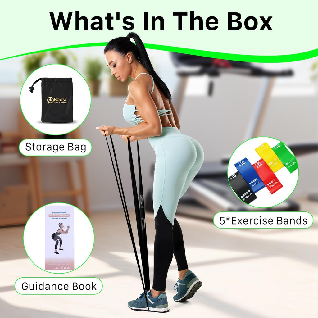 Skiennix Resistance Bands - 5-Level Exercise Set for Physical Therapy | Includes Guide & Carry Bag
