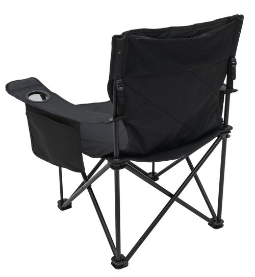 ALPS Mountaineering King Kong Camping Chairs for Adults with Mesh Cup Holders and Pockets, Built Durable and Reliable with Compact Foldable Steel Frame, Black