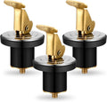 MorningRo Brass & Stainless Steel Baitwell Drain Plug - 3 Pcs Snap Lock for Boats & Kayaks