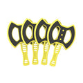 Yellow Foam Axe Throwing Set - 4 Pieces, Outdoor Safe Fun