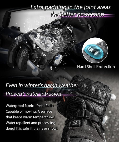 Heated Gloves with 3 Heat Settings for Men Women, 7.4V Rechargeable Battery, Electric Touchscreen Hand Warming Gloves Winter Outdoor Work Hunting Motorcycle Cycling (Black, XL)