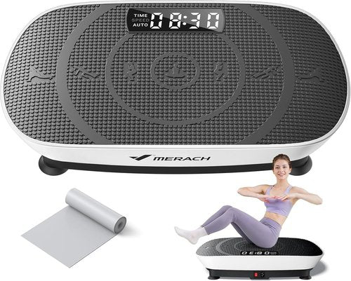 MERACH Vibration Plate Exercise Machine - Whole Body Workout Equipment with Bluetooth & Silicone Pedal | Home Fitness Platform