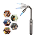 Butane Torch Lighter with Flexible Neck, Refillable, Windproof, Visual Fuel Window - Black (Variation: Black)
