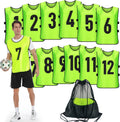 Scrimmage Training Vests by [Brand Name] - 12 Pack Team Sports Pinnies | Numbered Jerseys for Soccer