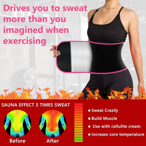 MORECOO Waist Trainer - Sculpting Sweat Band for Stomach & Waist Trimming | Ideal for Workouts