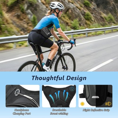 flintronic Motorcycle Leg Bag, Thigh Bag, Motorcycle Cycling Drop Leg Bag, with Headphone Jack, Waterproof Multi-Function Leg Fanny Pack for Men Women Cycling Running Traveling and Fishing