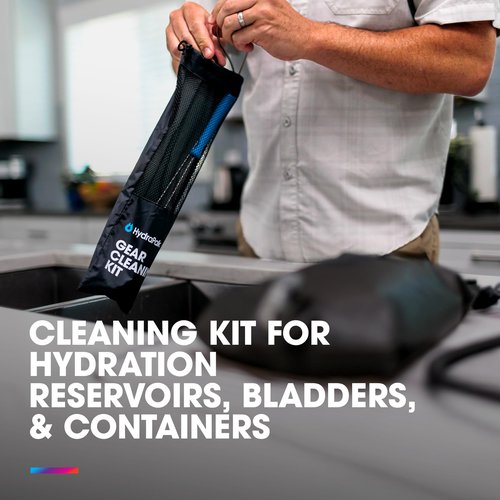 HydraPak Gear Cleaning Kit - Bristle and Wire Tube Brush Set - BPA & PVC Free - Cleans Hydration Reservoirs and Bladders, Water Containers