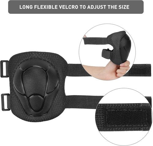 KUYOU Kids Protective Gear Set - Knee & Elbow Pads for Roller Skating, Cycling, BMX, and Scooters