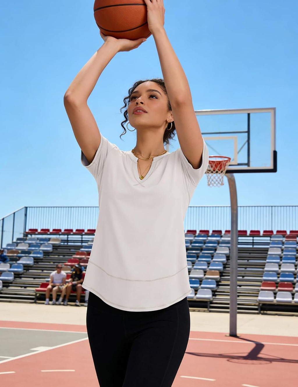 TCOT Workout Tops - Women's V-Neck Short Sleeve Athletic T-Shirts for Yoga & Hiking