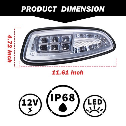 Orle Oko LED Head Light Kit For EZGO RXV 2008-UP Gas or Electric Golf Cart Models Front Replace 12V headlights Light Kit Assembly For EZGO RXV