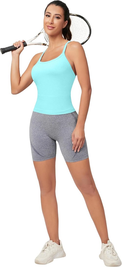 MathCat Workout Tank Tops - Sleeveless Gym Shirts with Built-In Bra for Yoga & Fitness | Athletic Wear