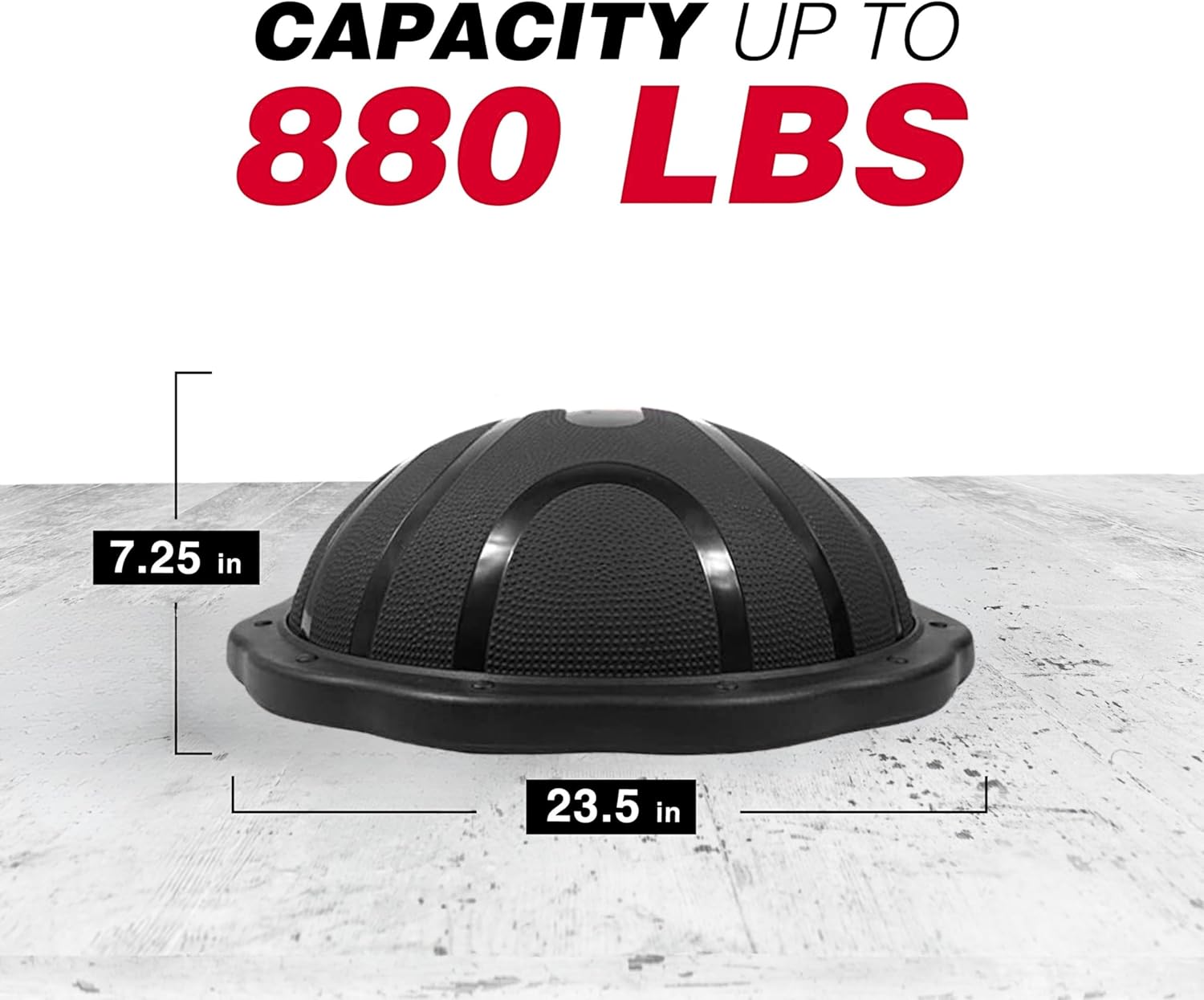 Yes4All Half Ball Balance Trainer - 880LBS Pilates Stability Ball for Home Gym Workouts