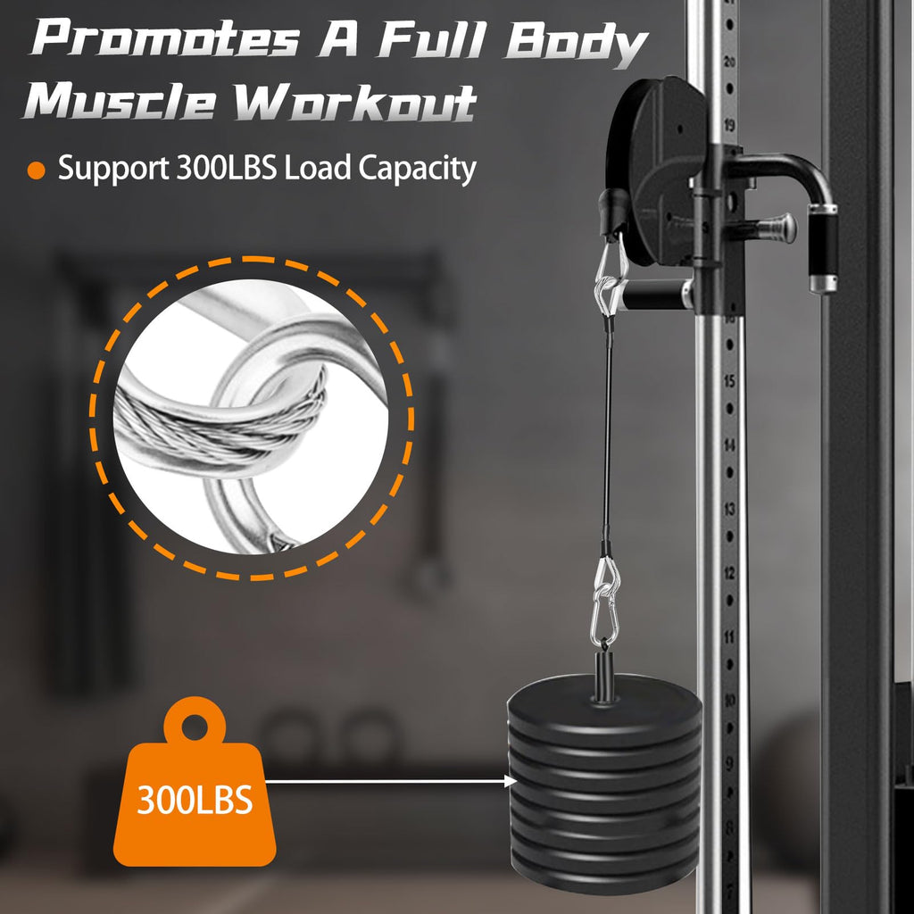 AccEncyc Cable Attachments for Gym, 2PCS Gym Cable Extension Compatible with Gym Accessories, Gym Cable Machine for LAT/Tricep Pull Down, Leg Extensions Machine (10inch)