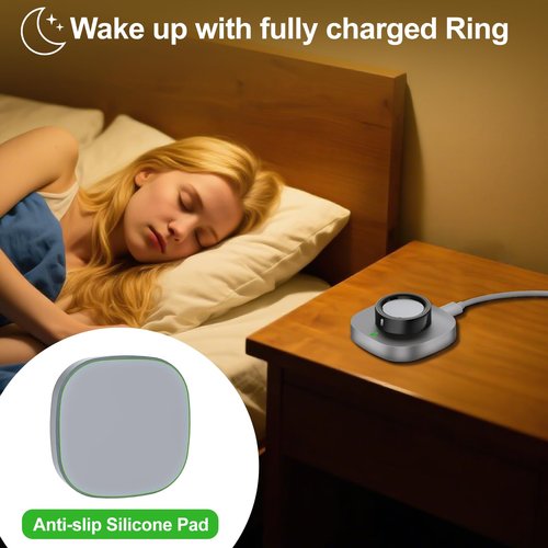 Snyeest Compatible with Aura-Ring Gen 4 Charger -Size 9- Charging Dock and USB-C Cable Replacement Accessories