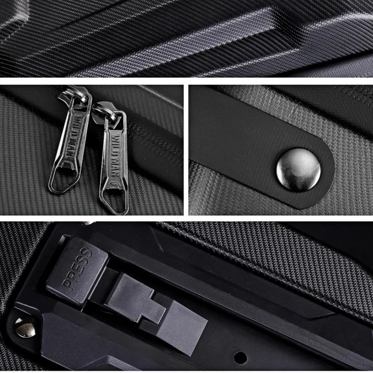 WILD MAN Hard Shell Handlebar Scooter Bag Quick Release Design Bike Bag Anti-Theft Design Scooter Storage With Carry Handle for Kick Scooters Folding Bike-GD99X(Black,4.5L)
