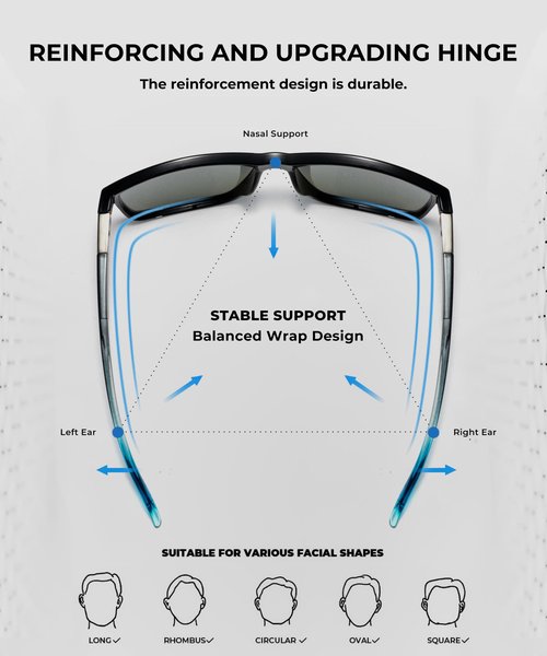 KALIYADI Polarized Sunglasses Men Mens-Sunglasses: Unisex Polarized Sun Glasses Lightweight Driving Fishing UV Protection