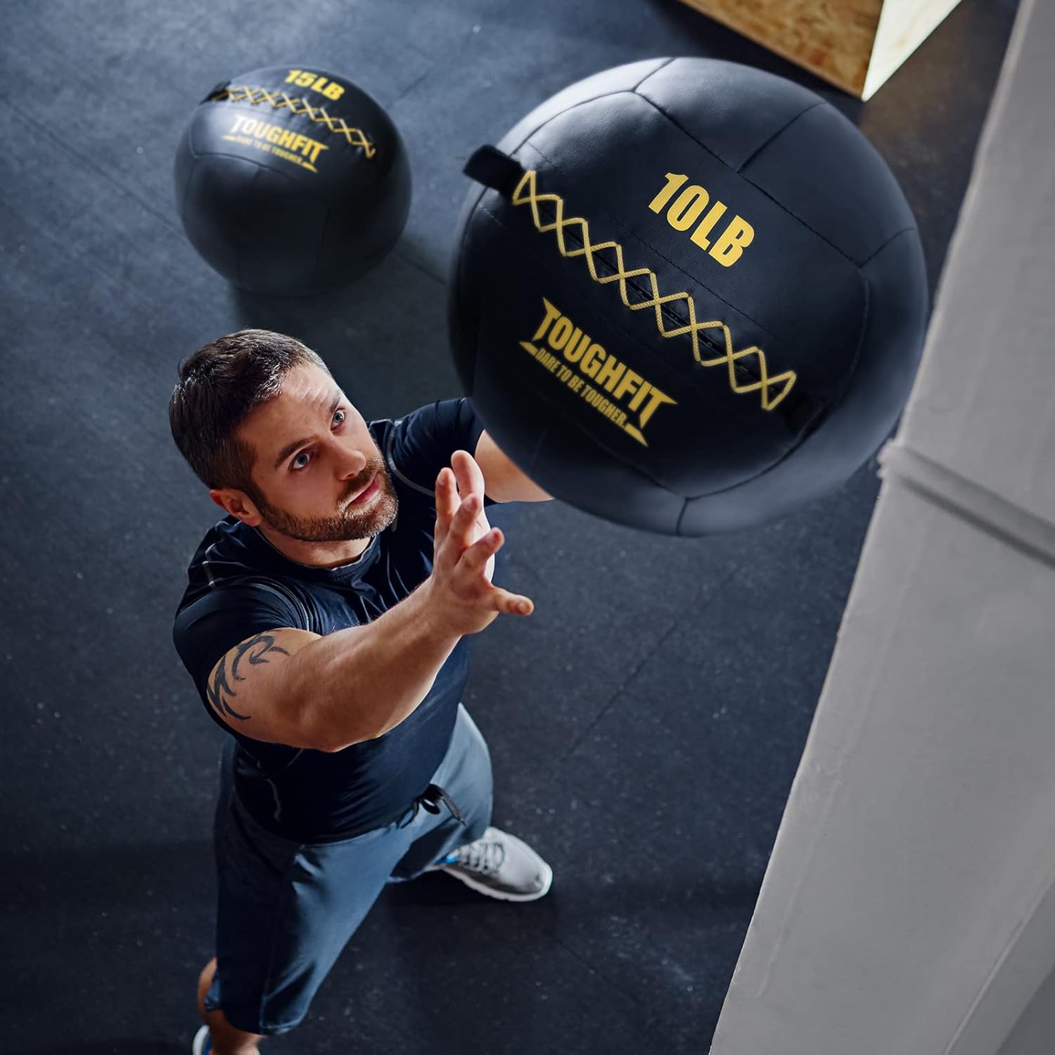 ToughFit Soft Wall Ball - Weighted Medicine Ball for Cardio & Strength Training | Perfect for Cross Training and Partner Toss