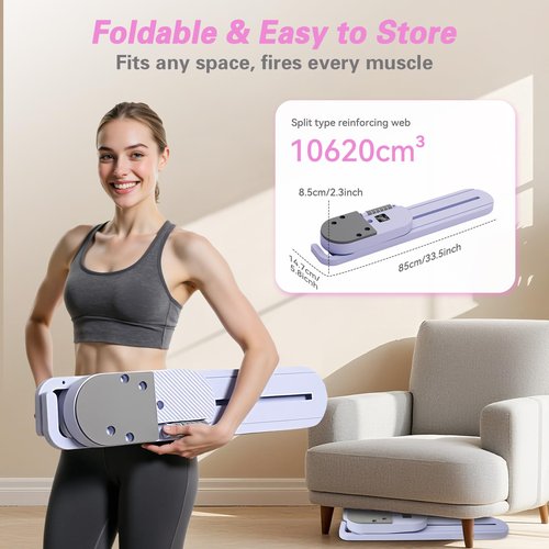 FURFAST Pilates Board, Upgrad Pilates Reformer Machine, 6-in-1 Multifunction Abdominal Fitness Board for Home Workout Equipment, Portable Reformer Machine for Full Body Workout